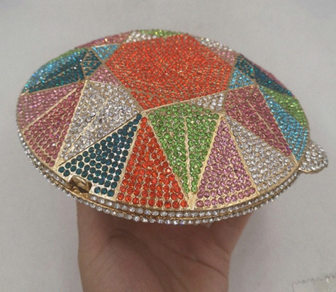 

chaliwini cone colorful crystal bags geometric fashion clutch bag women party evening bags purse handbags x8bn#
