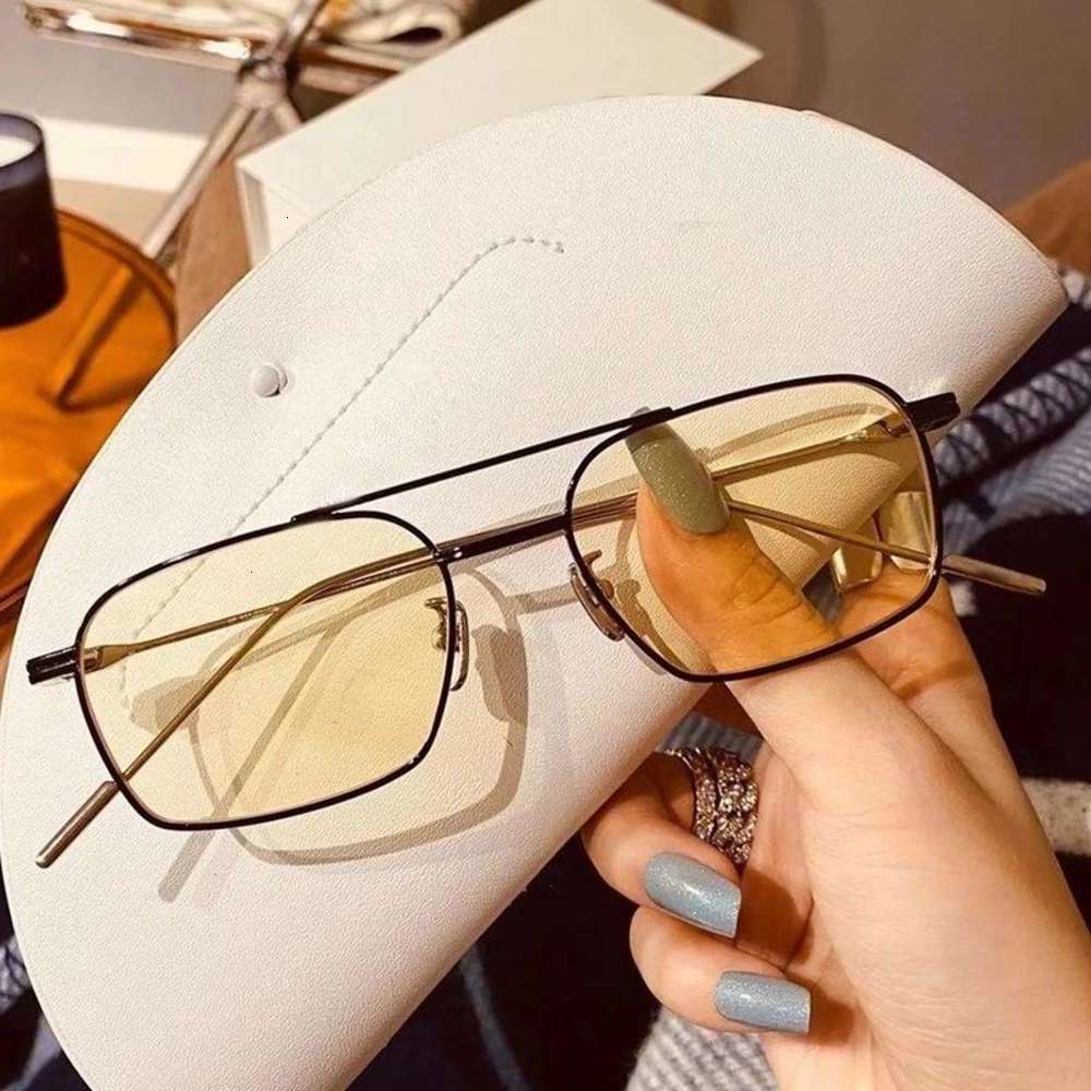 

sunglasses Fashionable sun frames Rectangle Sunglasses Women 2021 metal Square Polarized Sun Glasses For Ladies Zonnebril Dames Vrouwen Bril, Black