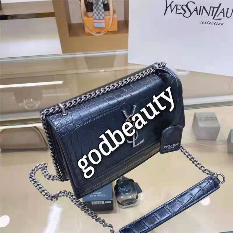 

YB2 YSL Saint bags Women Fashion Crocodile Chain Genuine Leather luxury Shoulder Bag Crossbody Designer brand handbags Clutch