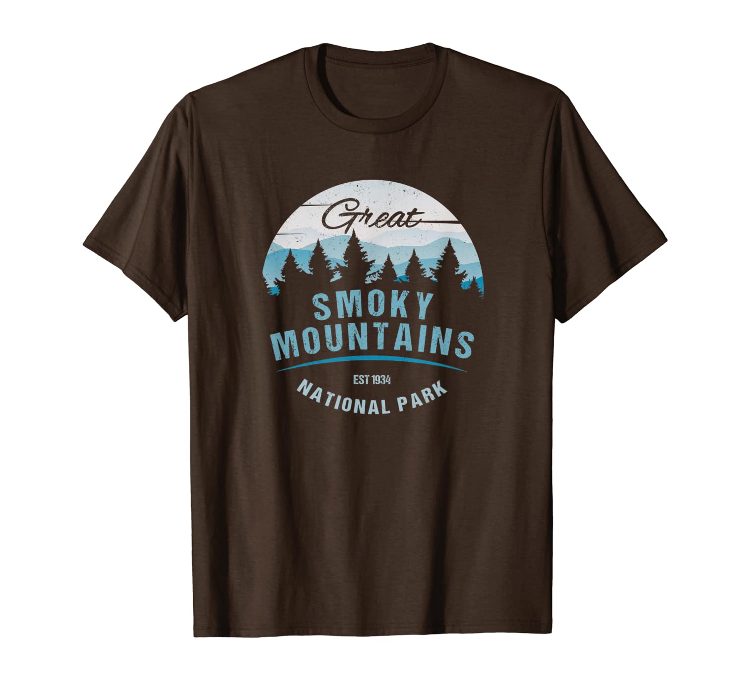 

great smoky mountains national park tn nc souvenir keepsake t-shirt, White;black