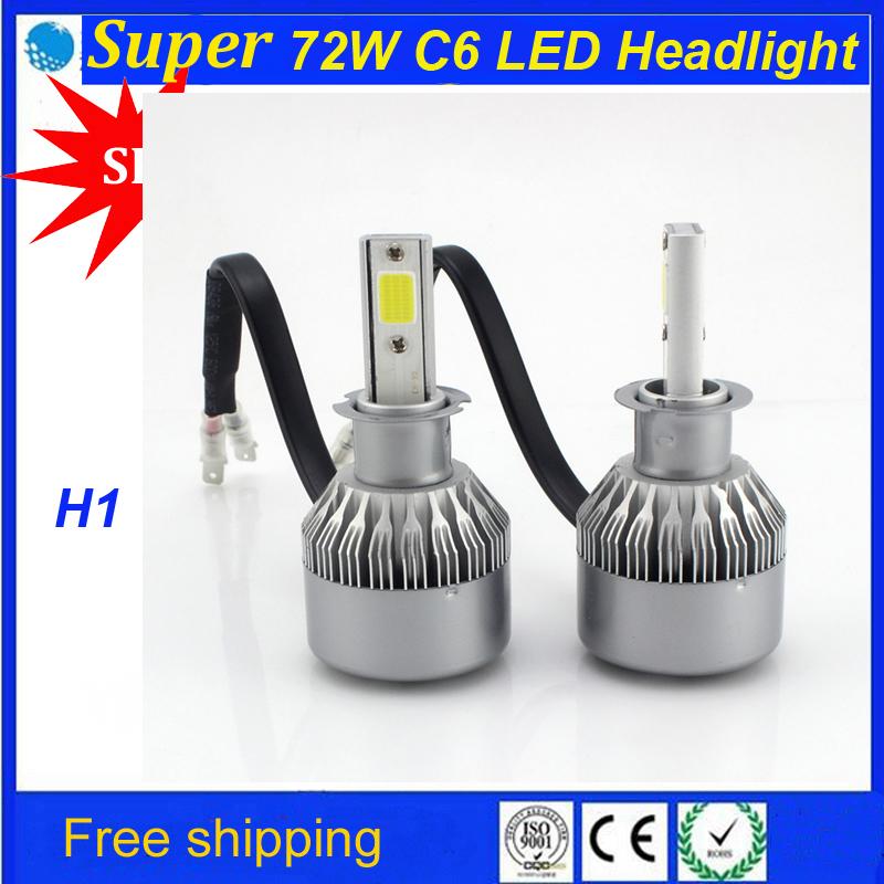 

Car Headlights 72W C6 H1 LED Headlight 8000lm Head Lights High Power Kits