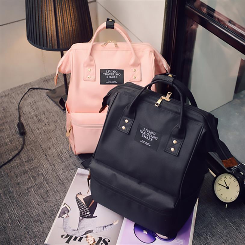 

Backpack Fashion High Capacity Women Pure Color Teenager Girl School Bag Casual Shoulder Mochilas Bagpack