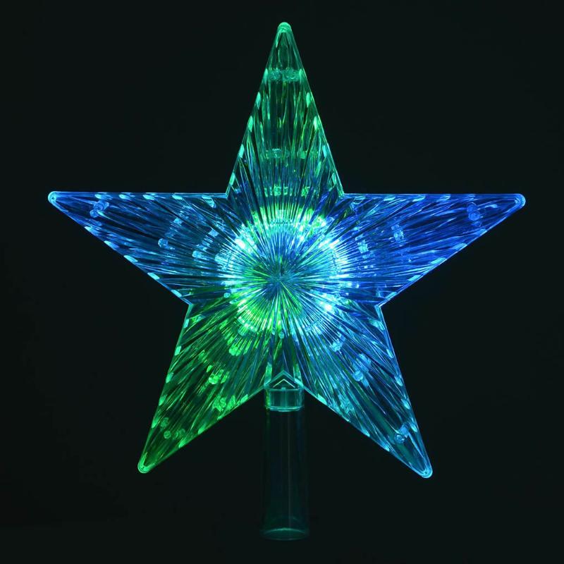 

Christmas Decorations Color Changing LED Light Up Star Tree Topper Xmas Decoration Multi
