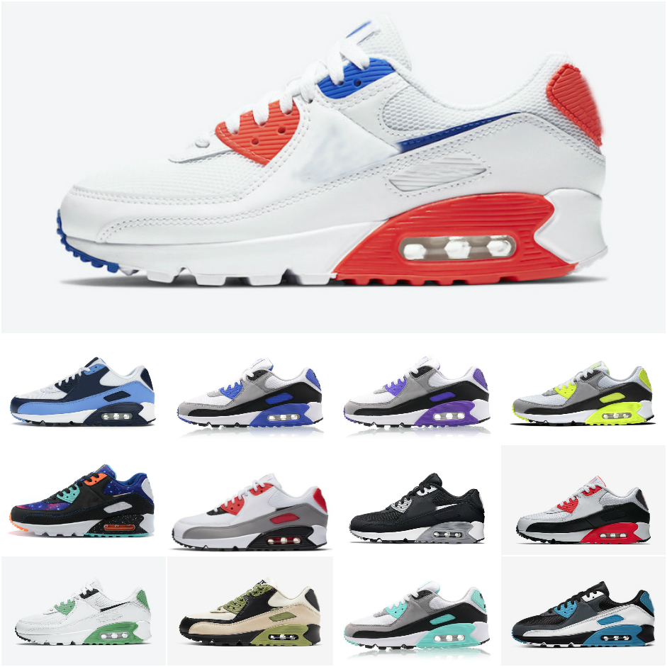 

OG 90 Mens Running Shoes Bred Viotech Infrared USA Triple Orange White Black Volt Yellow Univeristy Red 90s Women Sports Trainers Sneakers, A006