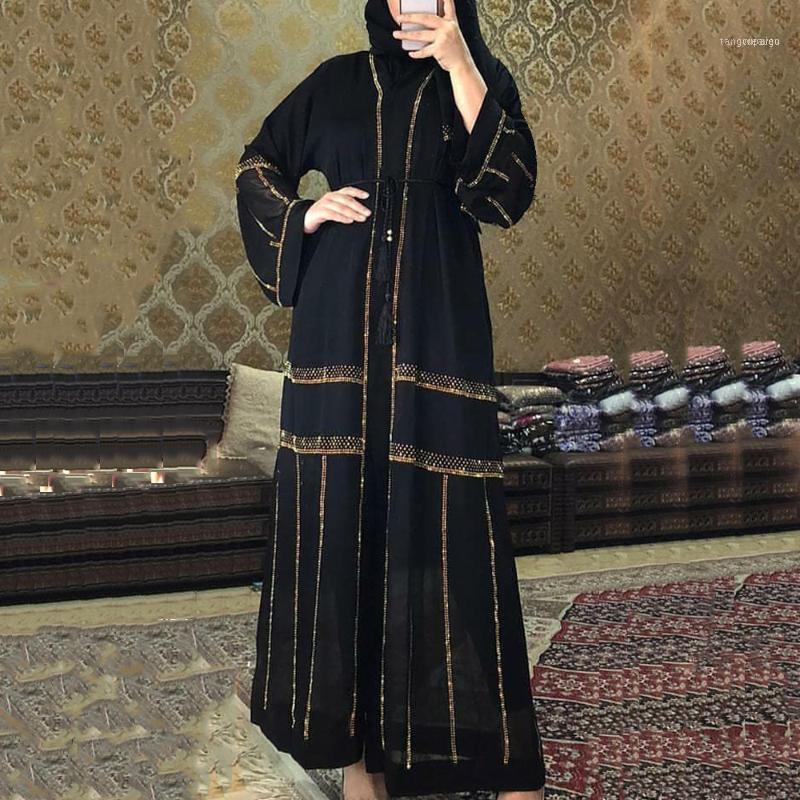 

Ethnic Clothing MD Black Abaya Dubai Turkey Muslim Hijab Dress 2021 Caftan Marocain Arabe Islamic Kimono Femme Musulmane Djellaba S90171