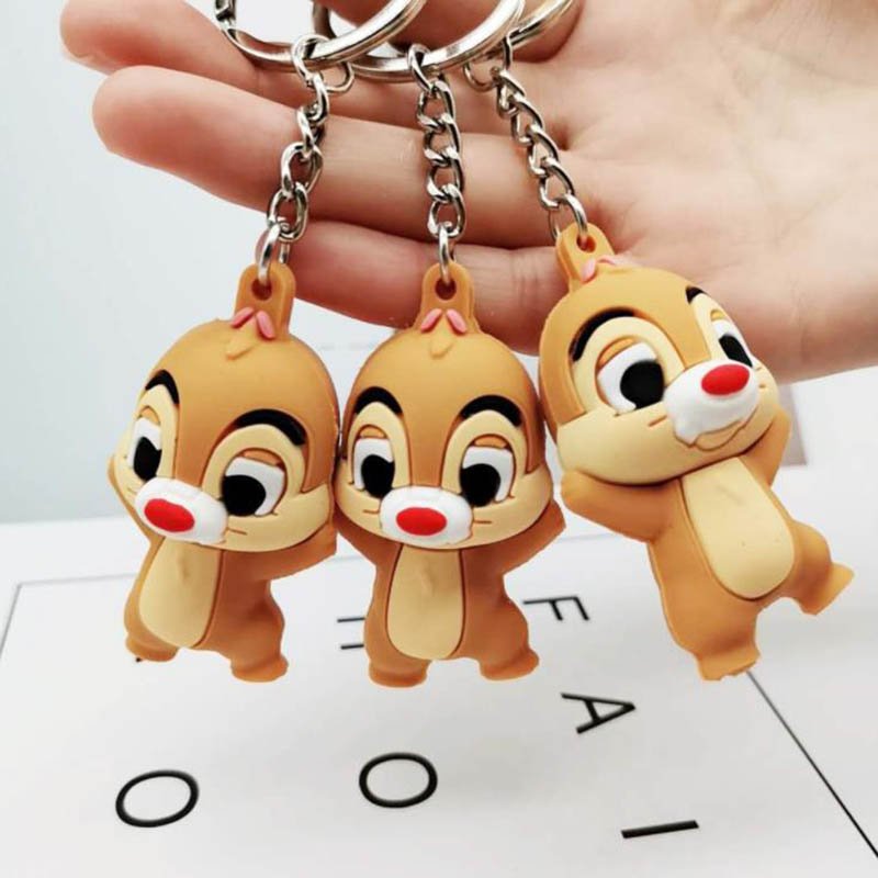 

Fashion Cute 3D Keychain Squirrel Ring Gift For Women Girls Bag Pendant Key Chains Jewelry