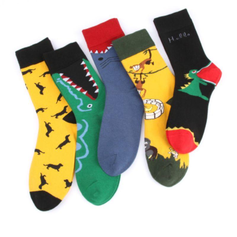 

Men's Socks Women's Man Couples Cotton Winter And Spring Combed Plaid Fashion With Personality Comfortable Leisure Sports, Black