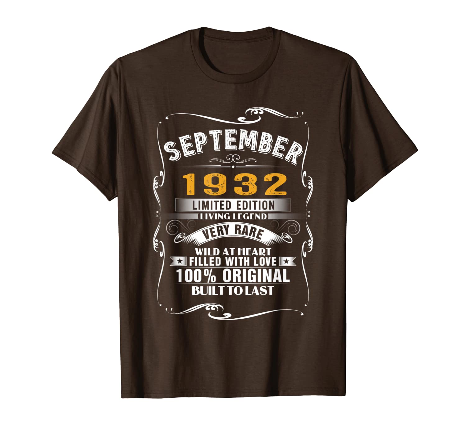 87Th Birthday Gift September 1932 87 Years Old Gift Shirt T-Shirt-image-699856621