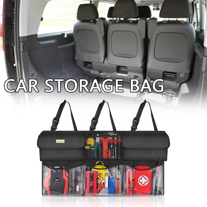 

Car Organizer Hanging SUV Trunk Large Capacity Adjustable Bag Seat Cloth Backseat Foldable Multifunctional Oxford Back Stor N5U3