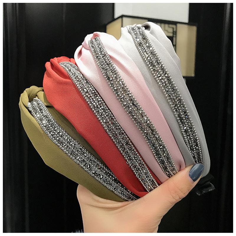 

Hair Clips & Barrettes Personality Ladies Hairbands Shining Chain Accessories Fashion Exquisite Headdress Simple Pure Color Women's Clip