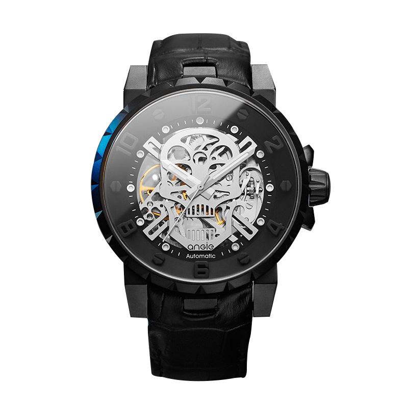 

Wristwatches ANGIE Mens Automatic Watches,men Wrist Watch Skeleton Skull Man Self Wind Mechanical Wristwatch Sport Waterproof Clock Luminous, Men watch 1