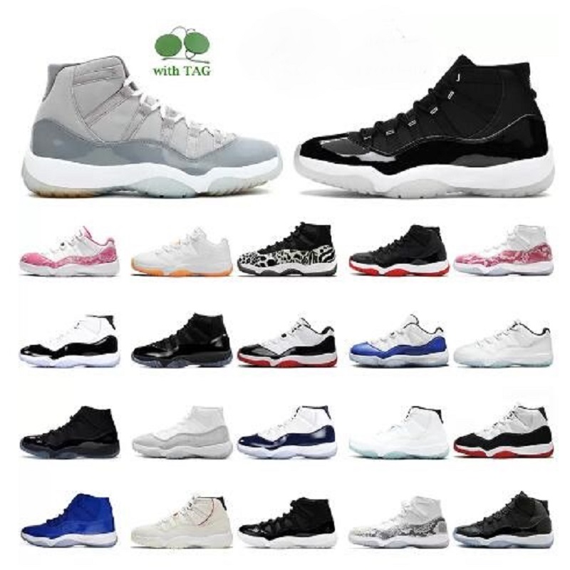 

jumpman 11 11s Cool Grey Legend Blue shoes bred Concord Jubilee Gamma Space Jam Heiress Cap and Gown Cherry trainers womens mans sneakers, # 48