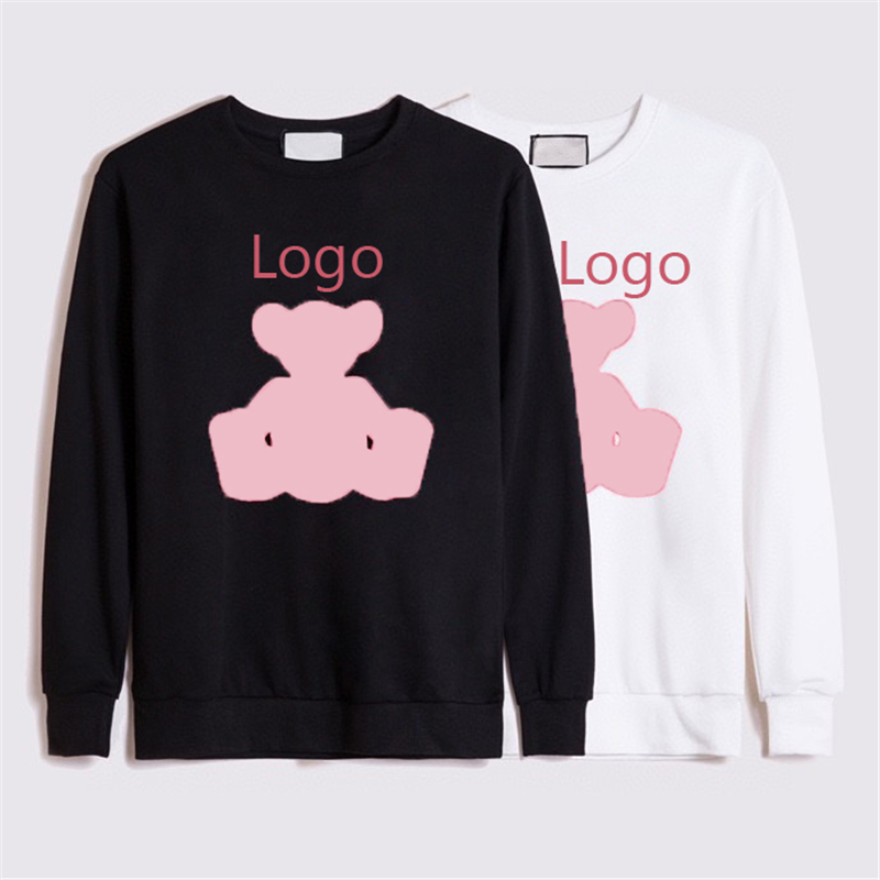 

Bear Pattern Unisex Hoodies Men Women Letter Print Sweatshirts Mens Womens Designer Hoodie Couple High Quality Sweatshirt, Black