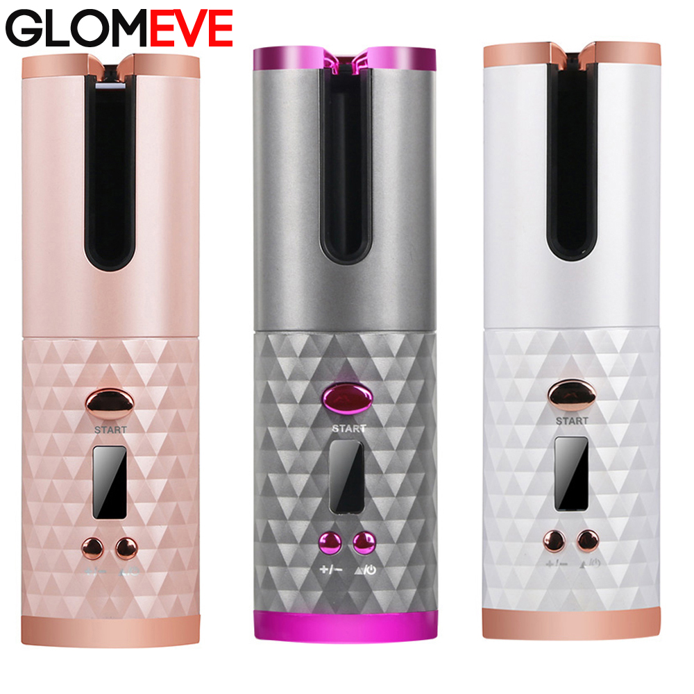 

Cordless Automatic Rotating Hair Rollers Curly iron Curling Irons Styling Tools for Curls Waves LCD Display Ceramic Hair Curler