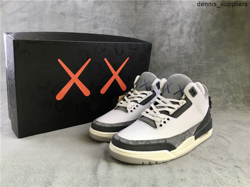 

Top Quality Jumpman 3 3s shoe KAWS Grey White Mens Basketball Shoes, Payment link