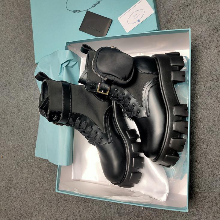 

Fashion Women Ankle Boots Autumn Lace Up High Quality Leather Boot Anti-slip Wear-resistant Comfortable, Black