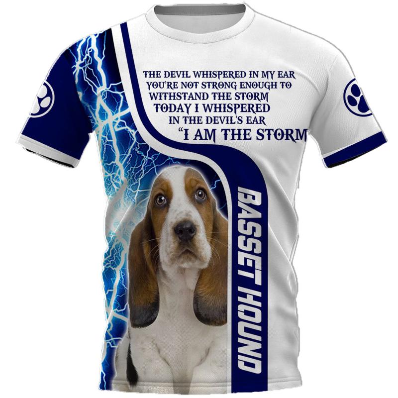 

Men's T-Shirts Basset Hound 3D Printed Dog T Shirts For Women Men Summer Casual Tees Daily Short Sleeve Lovely T-shirt Drop