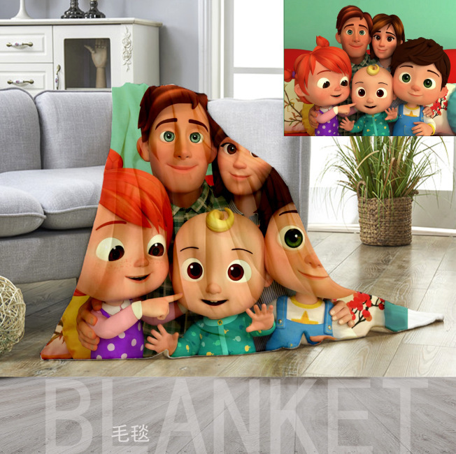 

Child Kid Cartoon Blanket Cocomelon Ji Flannel Blankets Bed Sheet Summer Nap Quilt Cover Bedding CoCo Melon Carpet Bath Beach Towel gG3886HE