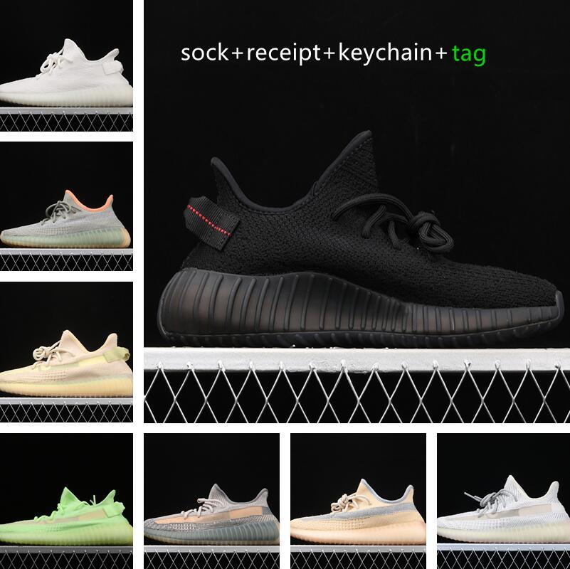 

2021 V2 Running Shoes beluga Static Zyon Zebra Cinder Yecheil Israfil Asriel GID Linen Trainers sneakers with box tag, Black