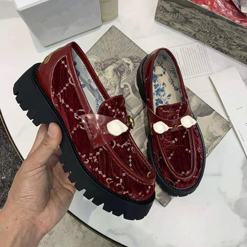 

top fashion platform designer shoes triple black velvet white oversized men's and womens casual party dress calfskin 35--41, Red