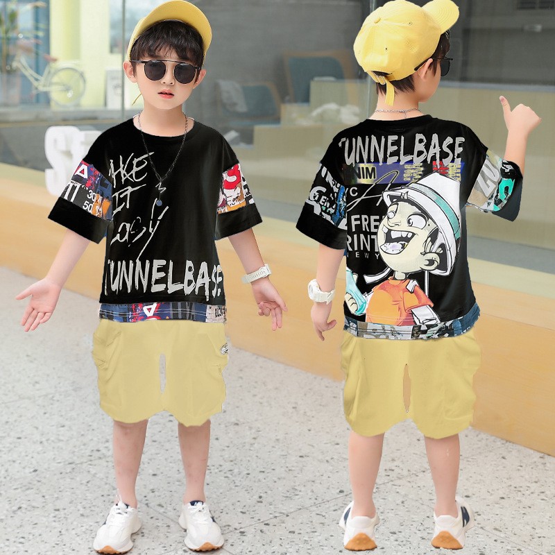 

Boys Clothing Sets Summer Kids Boys Suit Children Short Sleeve Shirt Shorts Set