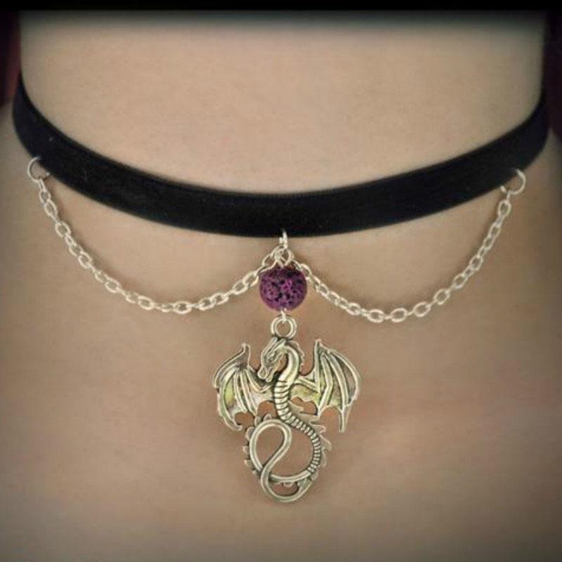 

Chokers Dragon Choker,dragon Choker Necklace,dragon Collar,silver Choker,charm Gothic Choker,