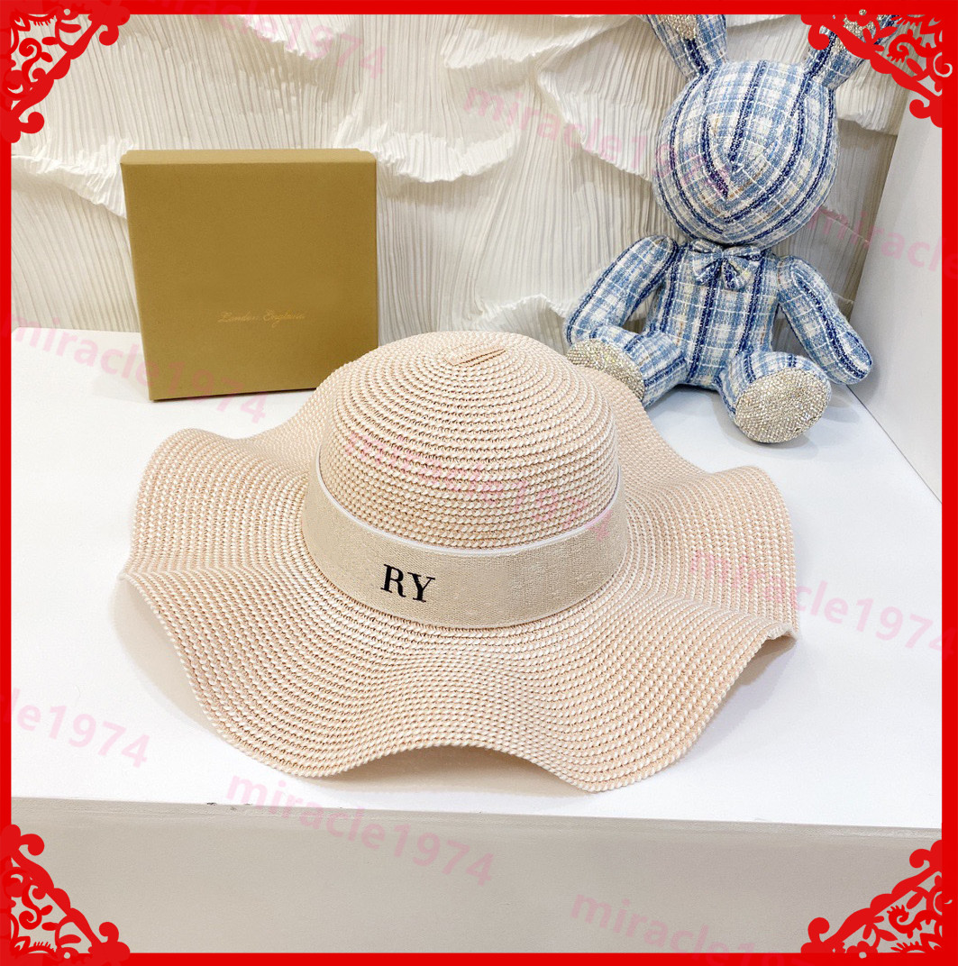 

Wavy Straw Hat Designers Flat Caps Women Soft Knitting Strawhat Summer Bucket Hat Beanies Fitted Sunhat Casquette Bonnet Cappelli Firmati Strohhut, Extra cost