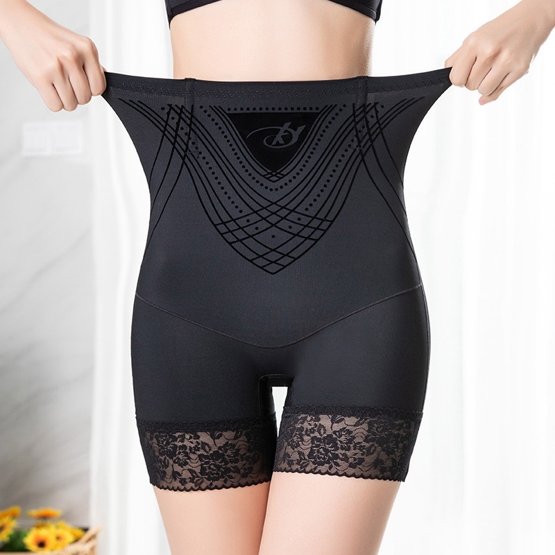 High three-part belly women&#039;s Fitness Yoga anti light safety no trace waist flat pants-image-702575909