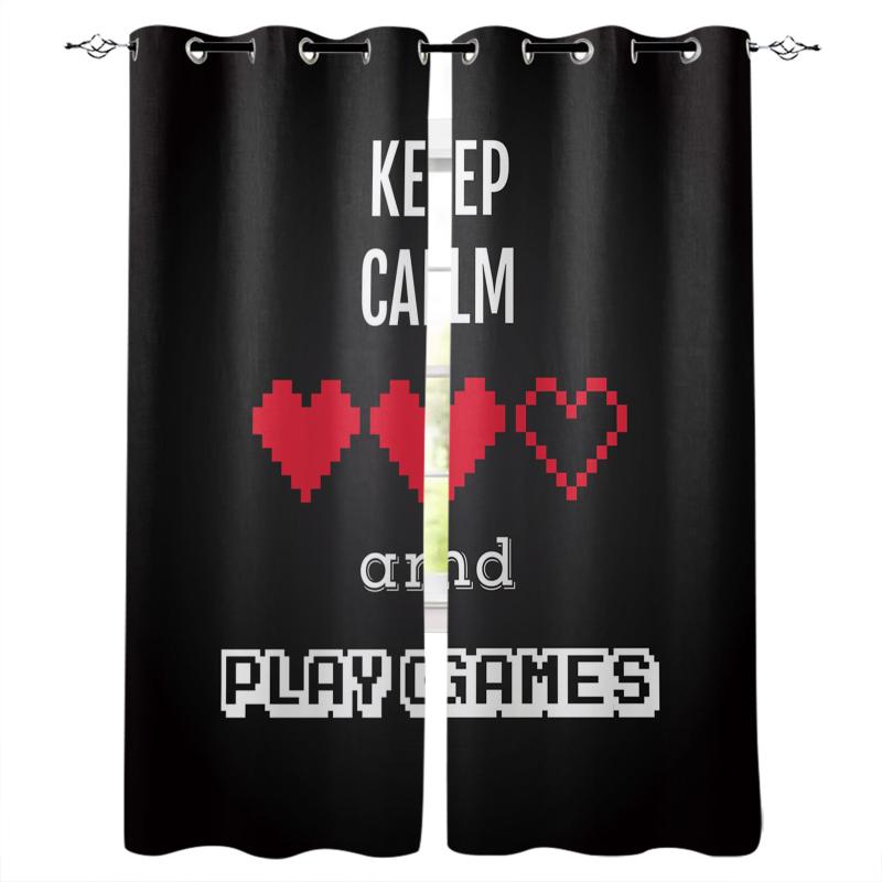 

Love English Letters Blackout Curtains Home Decor Living Room Window Children's Bedroom Curtain & Drapes
