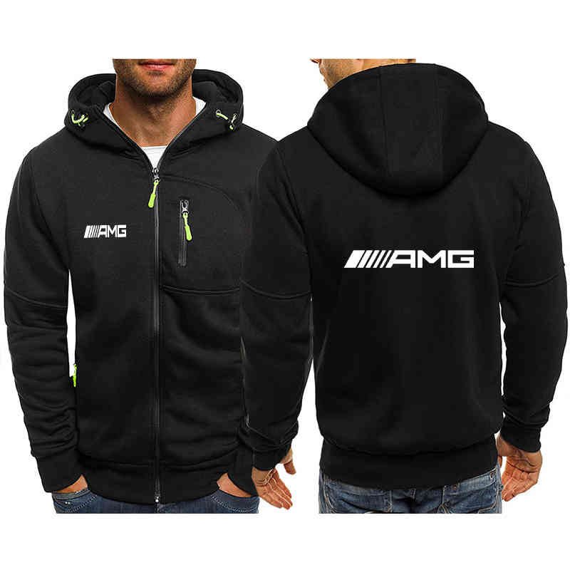 

2021spring Autumn Mercedes-benz Amg Car Men Zipper Hoodies Cardigan Jacket Punk Clothing Fashion Sweatshirt Man Clothes, A1