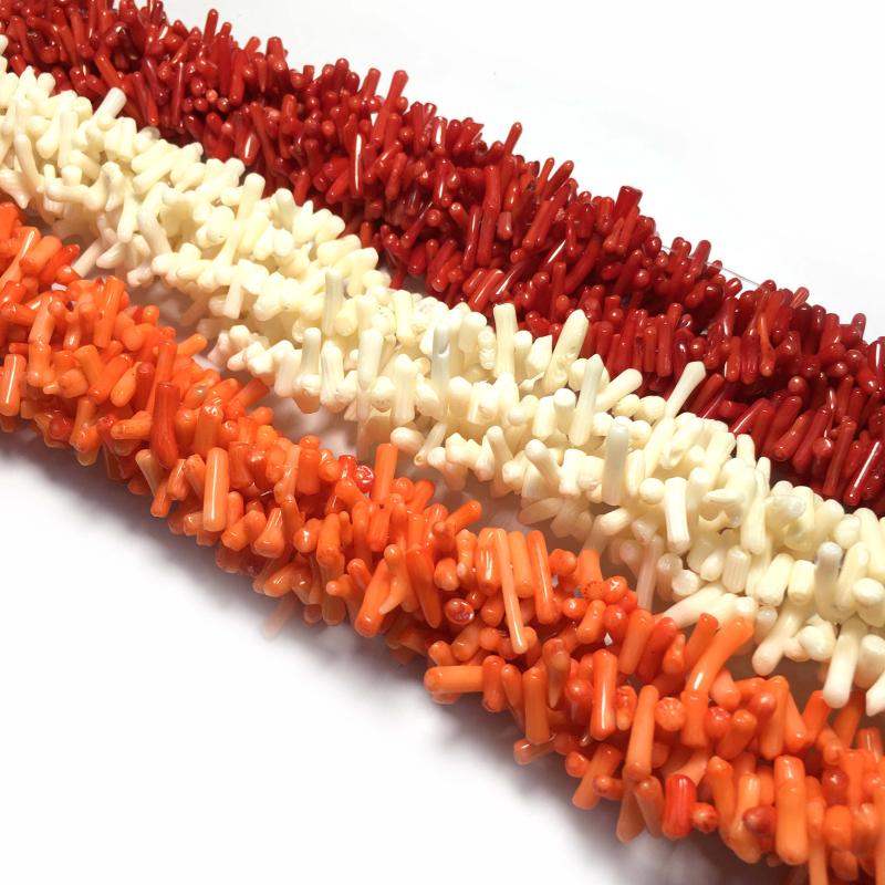 

Other Natural Coral Bead Real Stick Shape Loose Beads Charms Accessories For Women Jewelry Making Necklace Bracelet Decoration