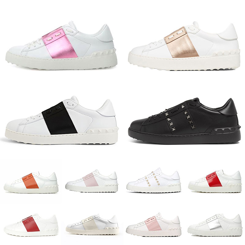 

2022 Fashion Rivets Desinger Sneaker 2 Coloway Splicing Casual Shoes Mens Womens Simple Style Rose Red Metallic Gold Glitter Sliver Lucky Grey Red Bottoms Trainers, B09