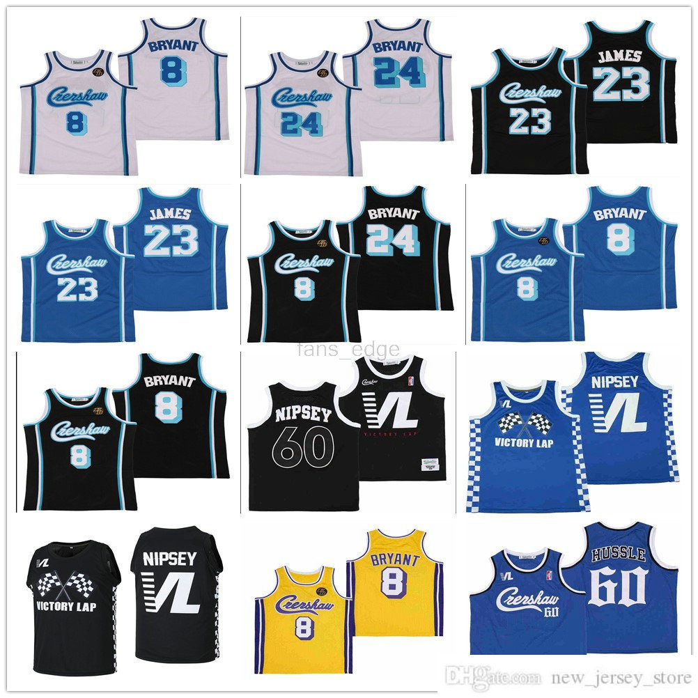 

NCAA Stitched Movie Basketball Jerseys Top Quality Crenshaw 8 bryant 23 james 60 nipsey 60 hussle Jersey Mens Shirt, As picture men size s-xxl