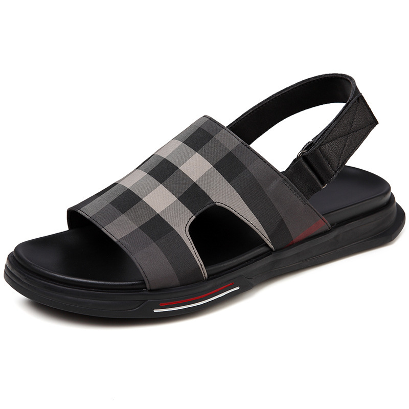 

Slippers Sandals men's casual outdoor sandals versatile open toe slippers fashion summer TJB9, 1# shoe box