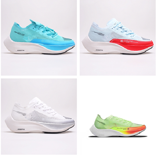 

2021 Summer ZoomX VaporFly Next% 2 Running Shoes Ice Blue Teal-Blue White Silver Neon Jogging Sneakers Trainers CU4111