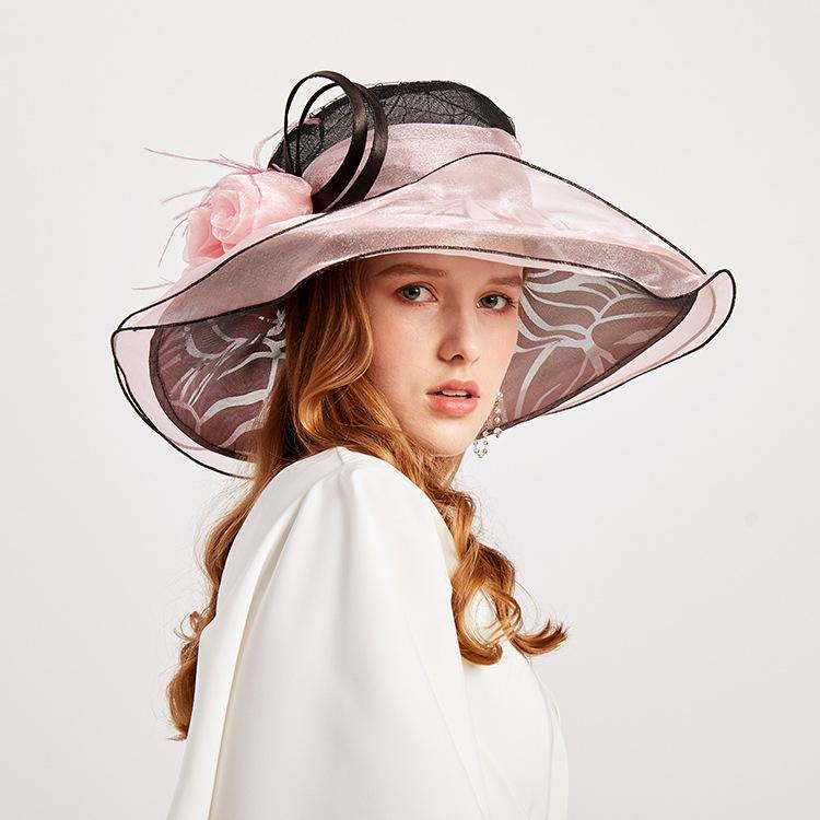 

Berets In The Summer Of 2022 Breathable Woth Shamao Women Holiday Sun Hat Leisure Fashion Flower Beach, - navy blue