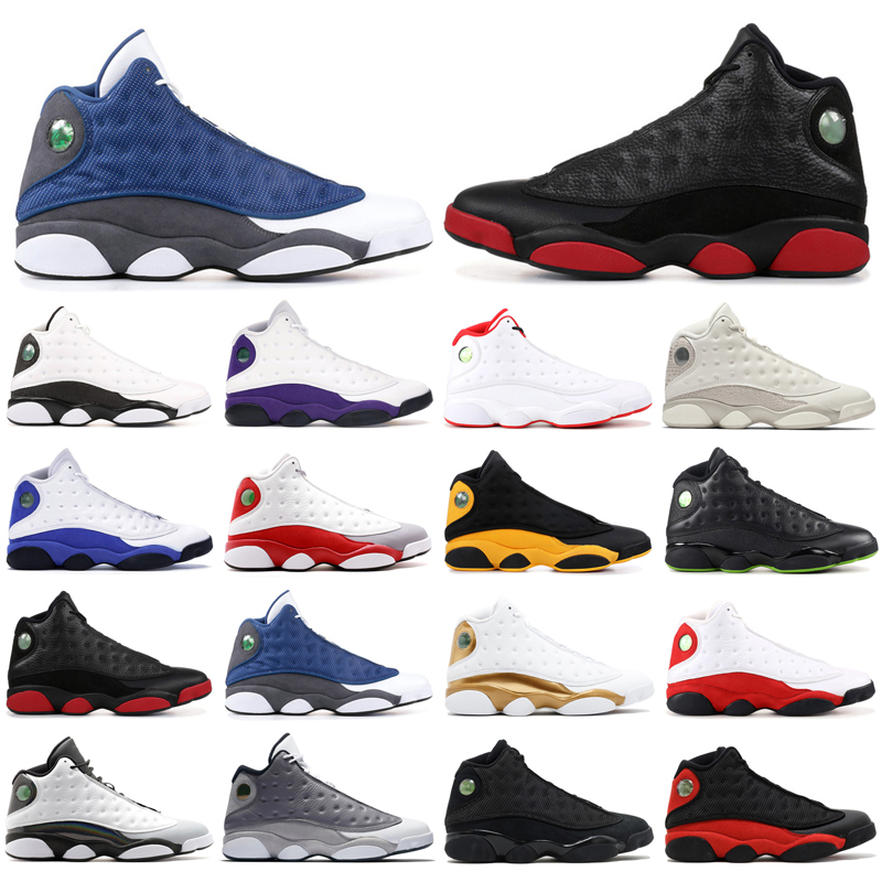 

Bred Space Men Shoes 13 13s Indigo Game Playground Royal Reverse Flu Mens Women Sports Sneakers [36-47], Black