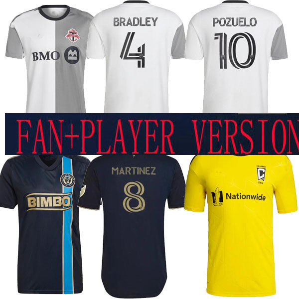 

22 23 Philadelphia Union Toronto Columbus SOCCER JERSEYS HOME 2022 BRADLEY 4 POZUELO 2023 MLS Martínez Carranza BEDOYA Mbaizo Wagner football shirts player version, Columbus player version
