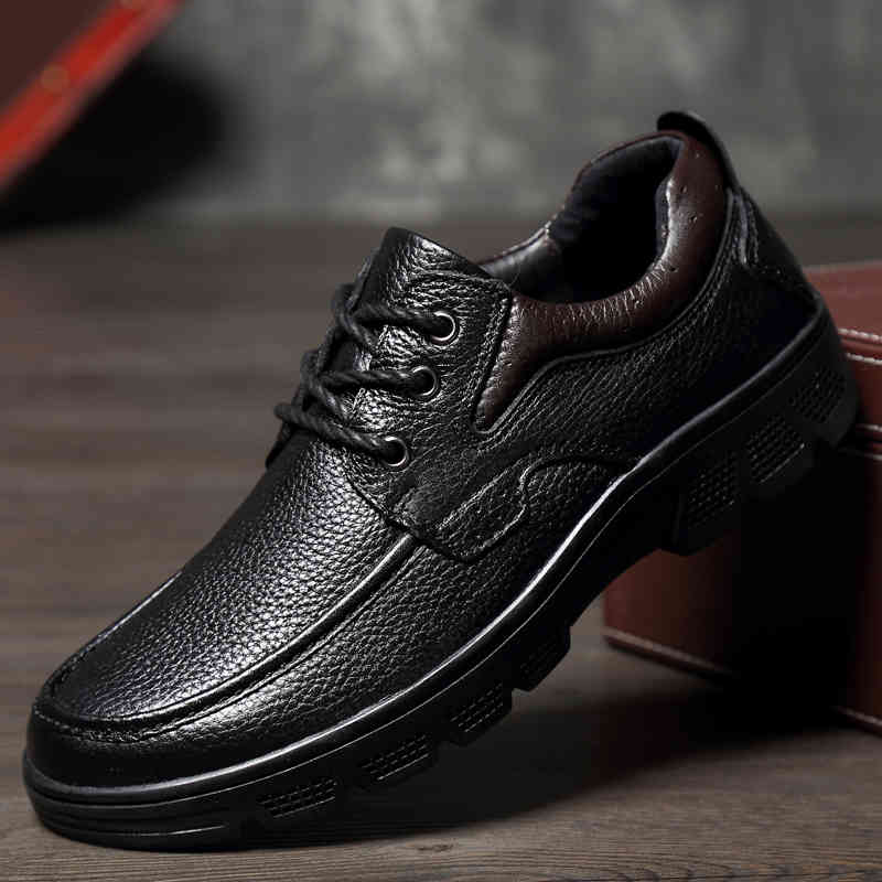 

dress shoes genuine leather men business big size 50 fashion handmade sewing outdoor formal flats moccasins wedding party shoes a4, Black
