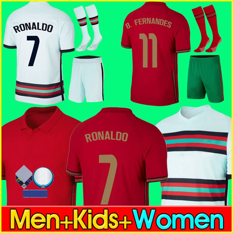 

RONALDO soccer jersey 20 21 Bruno B.FERNANDES JOAO FELIX DIOGO J. NEVES André Silva poRTUgal PEPE football shirts 2021 national team Men+Kids sets with socks uniforms, P09 20 21 away kids