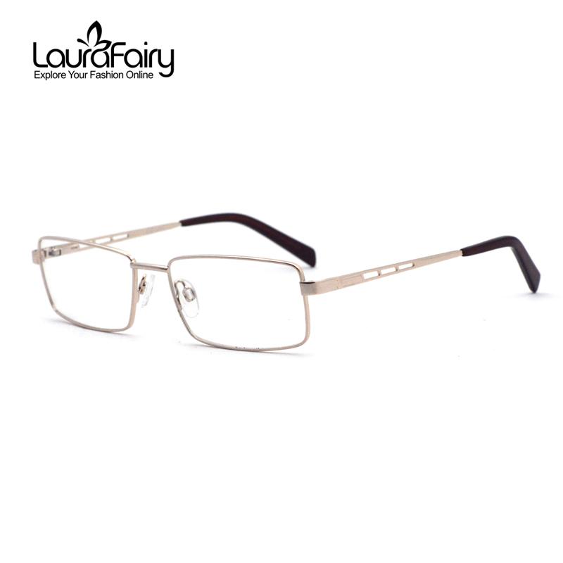 

LauraFairy Classic Eyeglasses Frames Men Spring Arm Gold Stainless Steel Optical Glasses Oculos De Grau Masculino Armacao LF099 Fashion Sung