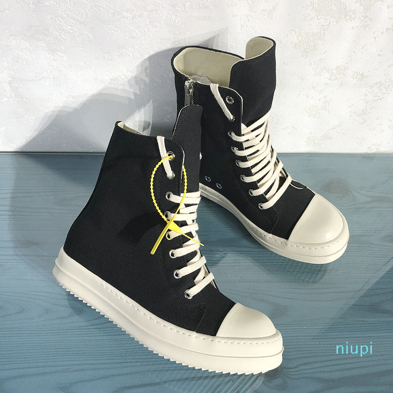 

2022 Breathable Men Canvas Boots High Top Male Fashion Sneakers Black Lace Up Men Shoes Boots #525, Pink canvas b