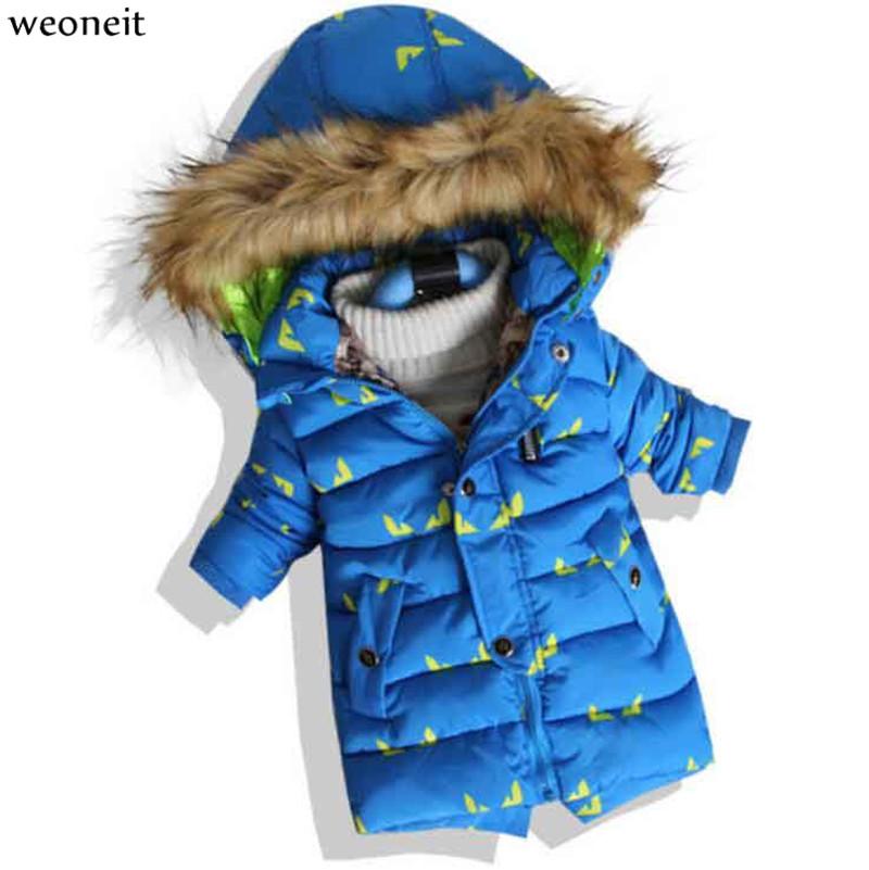 

Coat Weoneit Winter Jacket For Boys Children's Down Hooded Coats Parkas Thick Children Overcoat Kid Clothes Boy, Blue;gray