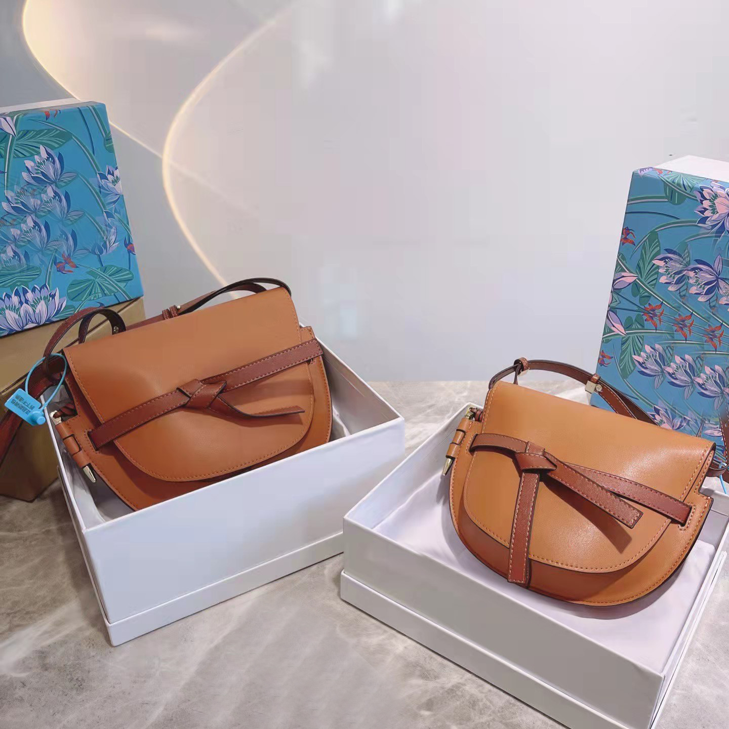 

New season high quality fashion women's saddle shoulder bag postman flip calf leather elegant multiple back methods large capacity compartment 6-color matching box, Brown