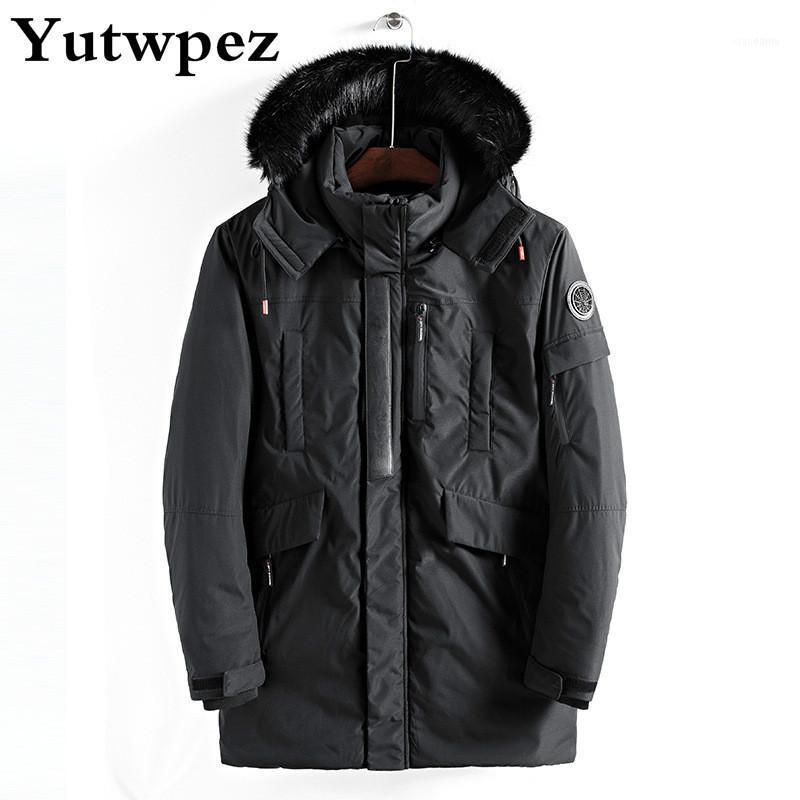 

Men's Down & Parkas 2021 Fashion Winter Men -30 Degrees Streewear Jacket Coats Warm Coat Casual Parka Thickening For Winter1, Black