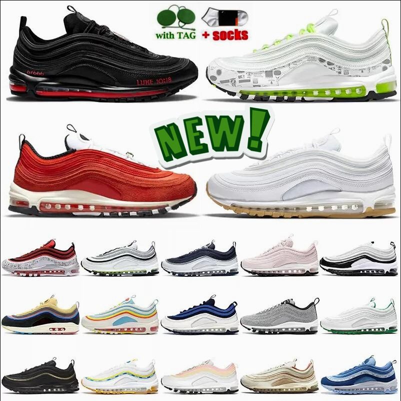 

AM 97 running shoes for womens mens 97S Have a Day Cork South Beach Sean Wotherspoon Stan MSCHF x INRI Jesus sports trainers sneakers design