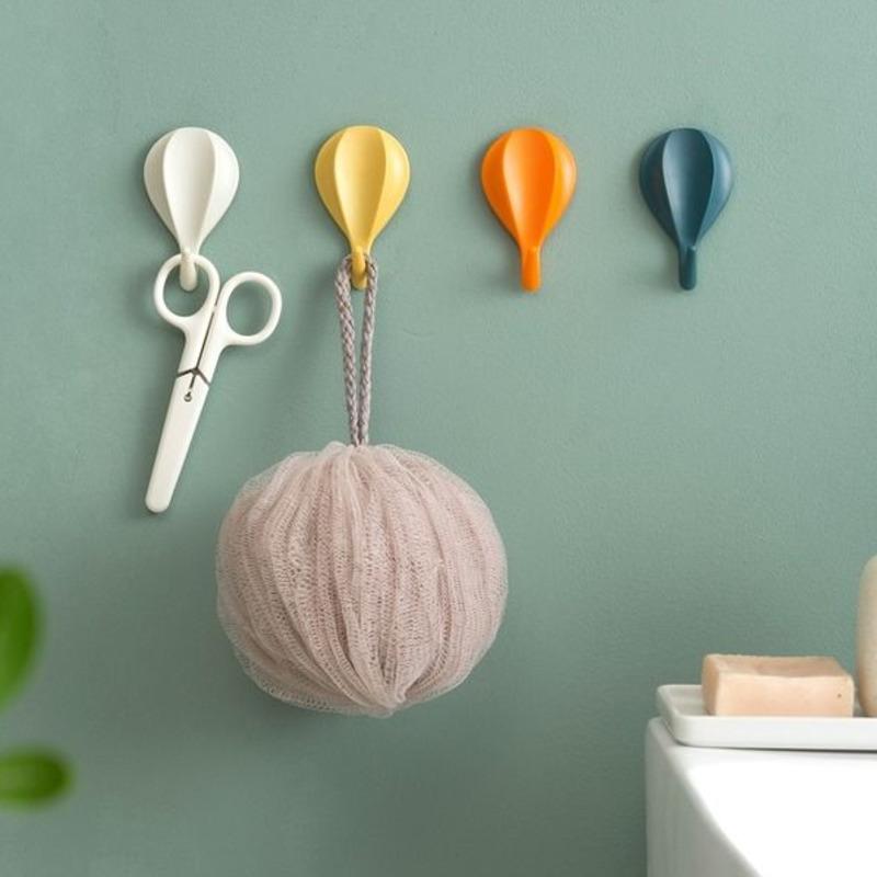 

Hooks & Rails Household Cartoon Balloon Decorative Key Holder Wall Mounted Adhesive Coat Hanger Hat Rack Sundries Accessories