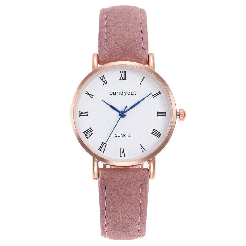 

Wristwatches Fashion Ladies Watches Leather Female Quartz Watch Women Thin Casual Strap Marble Dial Clock, Black