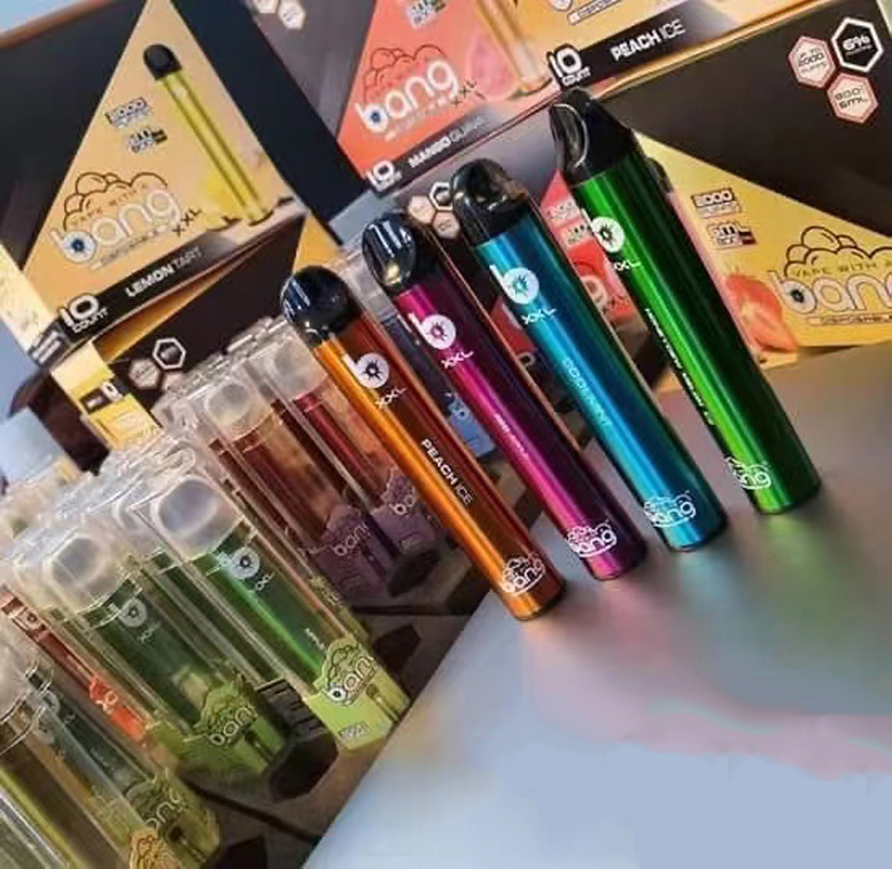 

Bang XXL E Cigarettes 2000 Puffs Disposable Vape Pod Device Kit 800mAh Power Battery Pre-filled 6ml Kits Pen VS Flow Air Bar Max XL Elf Geek Flex