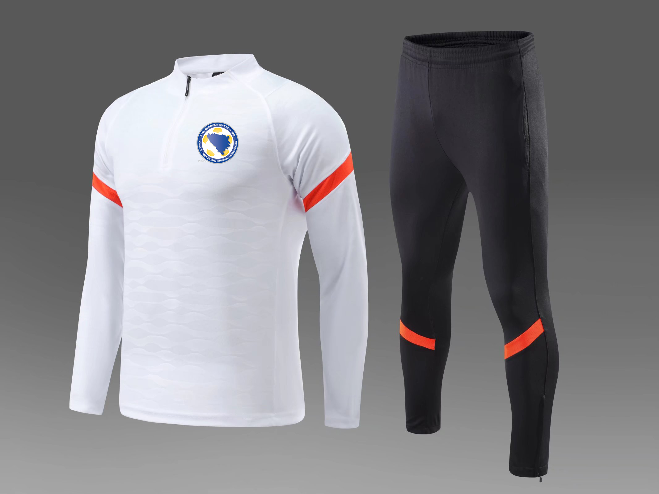 

Bosnia-Herzegovina men's football Tracksuits outdoor running training suit Autumn and Winter Kids Soccer Home kits Customized logo, No 4